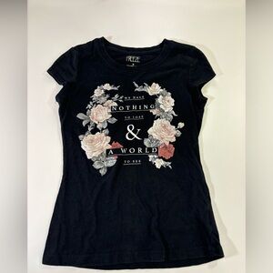 Freeze Black Floral Women's Tee